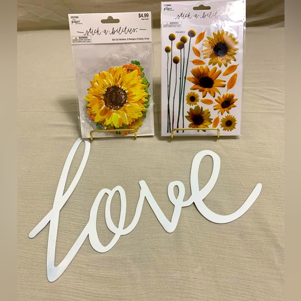 41 pc The Paper Studio Stickabilities  Sunflower Stickers
